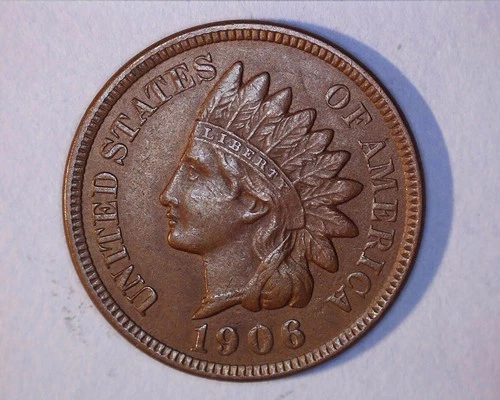 1906   INDIAN HEAD PENNY  UNC. 4 DIAMONDS ** 810-5