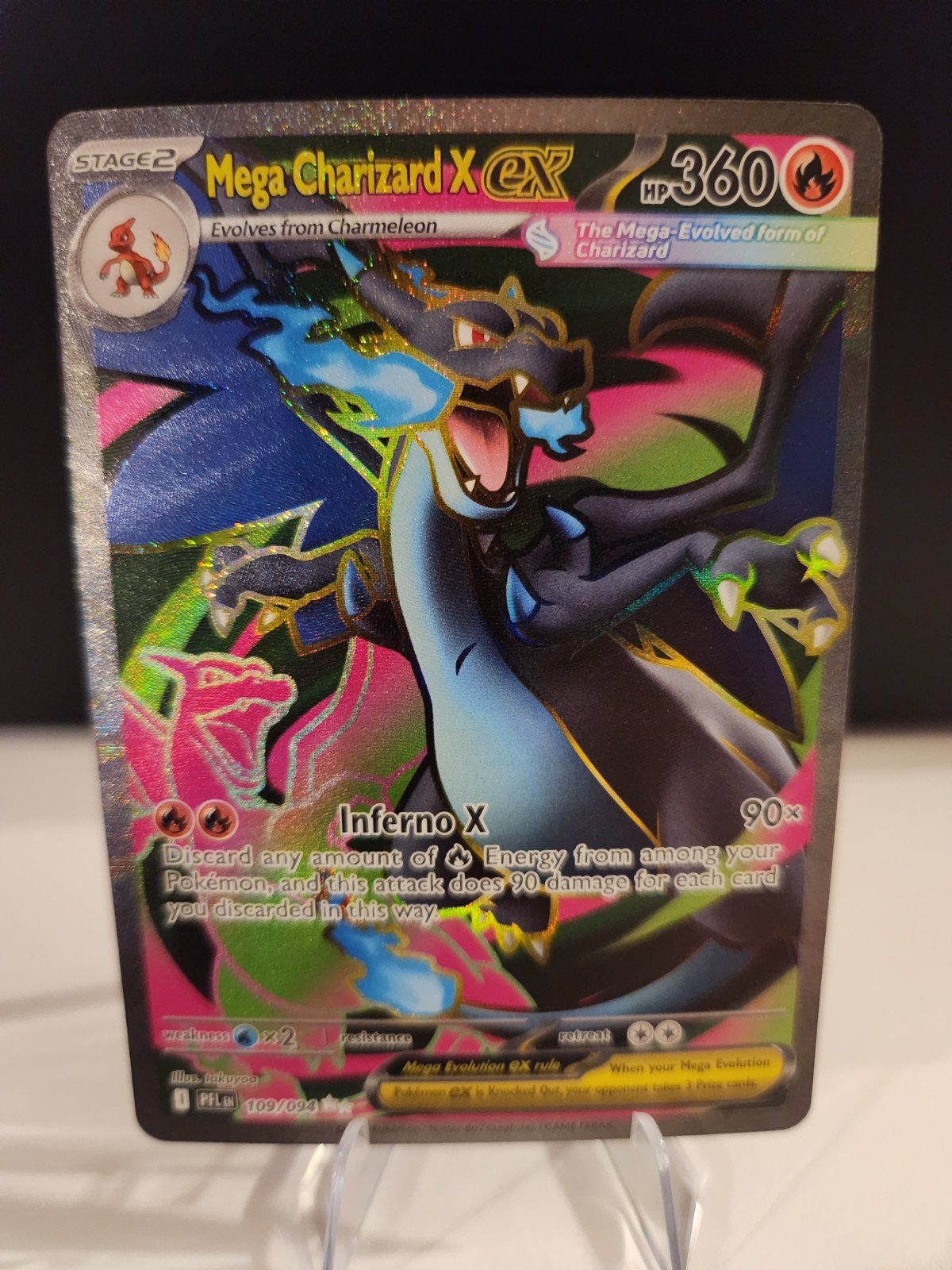 Pokemon: Mega Charizard X ex 109/094 Phantasmal Flames NM