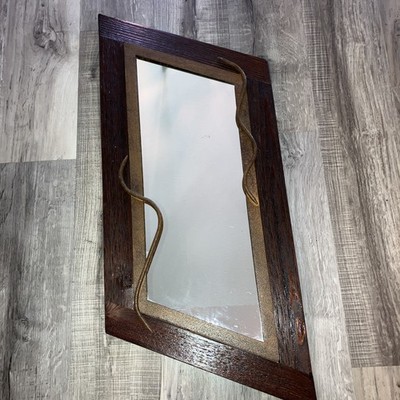 Wood & Iron Accent Mirror.  Hand Made In Lake Geneva Wisconsin 15x35  Beautiful!