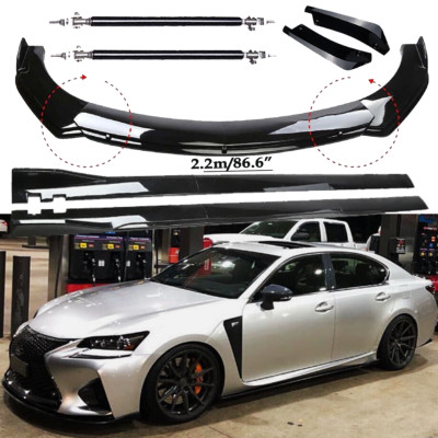 For Lexus IS F IS200t IS250 Front Bumper Lip Spoiler Kit 86.6'' Car Side Skirt