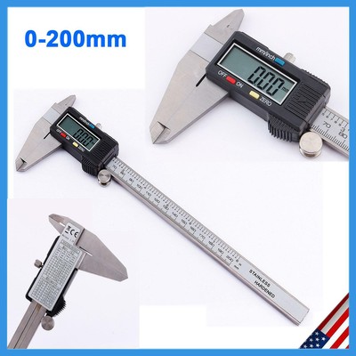 8in Stainless Steel Precision Vernier Caliper Gauge Micrometer Measuring Ruler