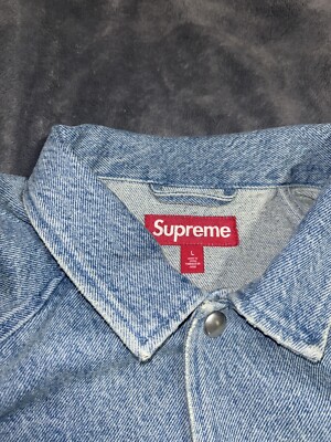 Supreme Arc Denim Coaches Jacket Washed Indigo SS25 SIZE LARGE | eBay