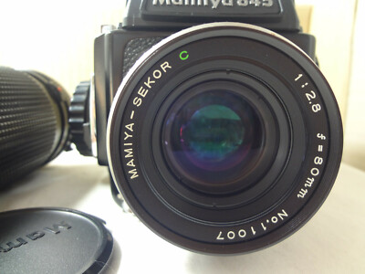 N.Mint Mamiya M645 w/Sekor 80/2.8,210/4 lens,waist level finder