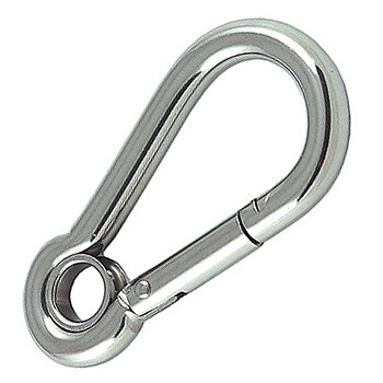 Talamex 80mm Karabiner mit Öse und Riegel