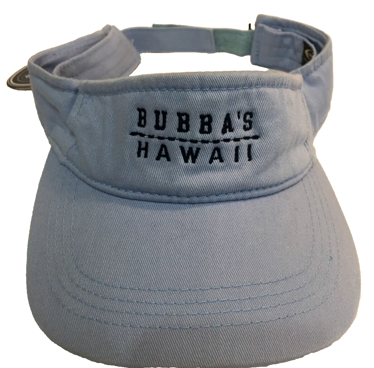 Visor With Bubba's Hawaii Embroidered Logo Adjustable Size Strap  Brand New!