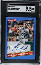 2020 Donruss #86S German Marquez '86 Retro Autograph AUTO SGC 9.5 MINT+