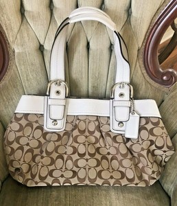 all white coach purse