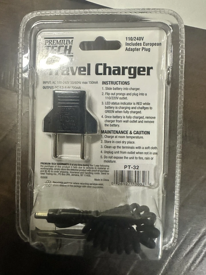 Premium Tech PT-32 Battery Charger for Nikon EN-EL10/Olympus LI-42B/Fuji NP-45 - Image 4 of 4