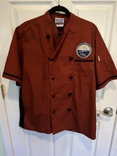 U.S. Navy CVN-78 USS Gerald R. Ford Chef Coat Uniform Short Sleeve Size Large