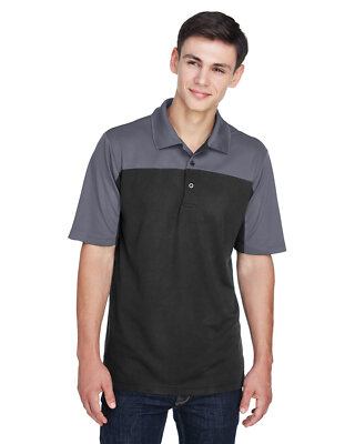 Pack Of 10 CORE365 CE101 Mens Balance Colorblock Performance Pique Polo