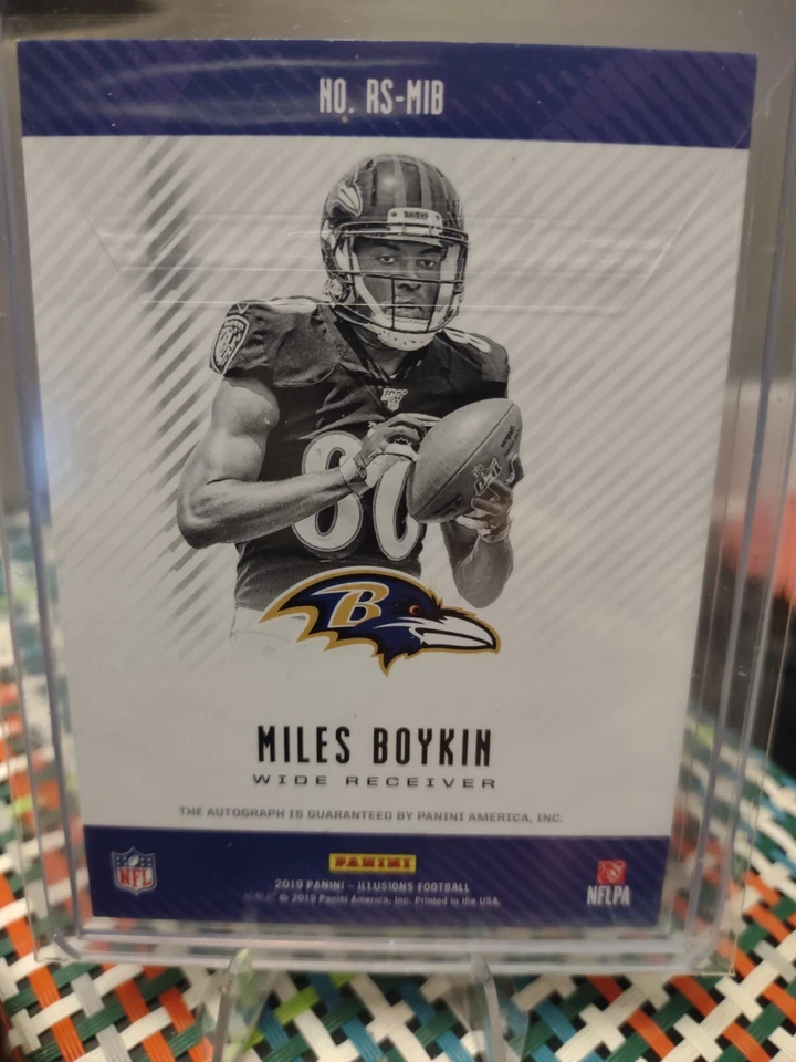 Miles Boykin 2019 Panini Illusions Auto RC *Ravens - Image 2 of 2
