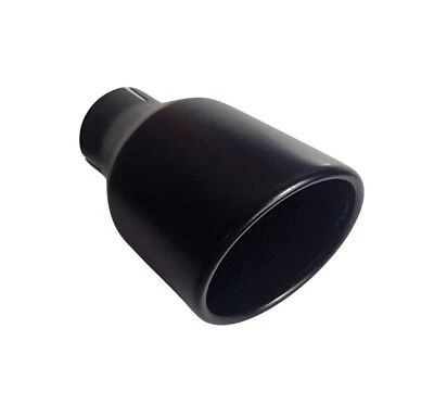 Deflector Tubo de Escape Negro 90mm Escape 60mm Enchufe para Hyundai Jaguar - Imagen 1 de 4