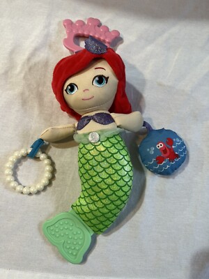 VGC Disney Baby Little Mermaid Princess Ariel Plush Rattle Teether