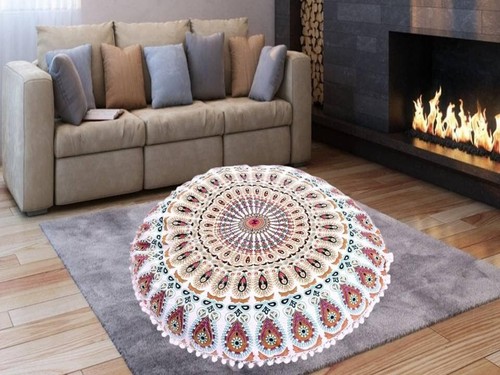 Mandala Large Pouf Pillow Case Meditation Floor Cushion Cover Bohemian Ottoman - Picture 106 of 112