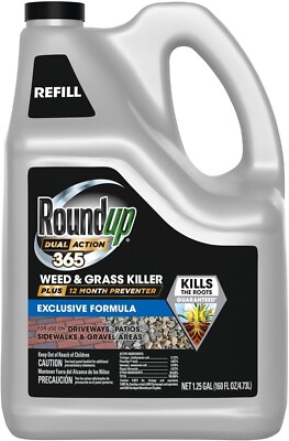 Roundup Dual Action 365 Weed & Grass Killer Plus 12 Month Preventer 1.25 gal.
