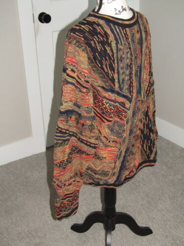 Tundra Sweater Men's XL 3D Knit Coogi Style Textured Pullover Crewneck Canada - Picture 4 of 9