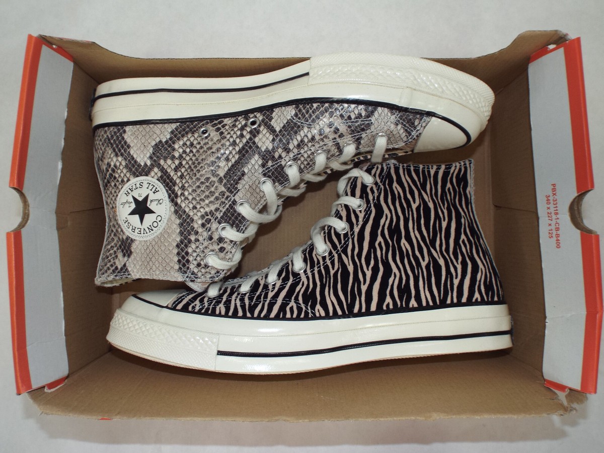 Mens 10.5 Converse CTAS 70 Hi Tarzan Zebra Snake Giraffe