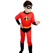 Cosplay The Incredibles Bob Parr Kids Boys Mask Jumpsuit Halloween Carnival Suit