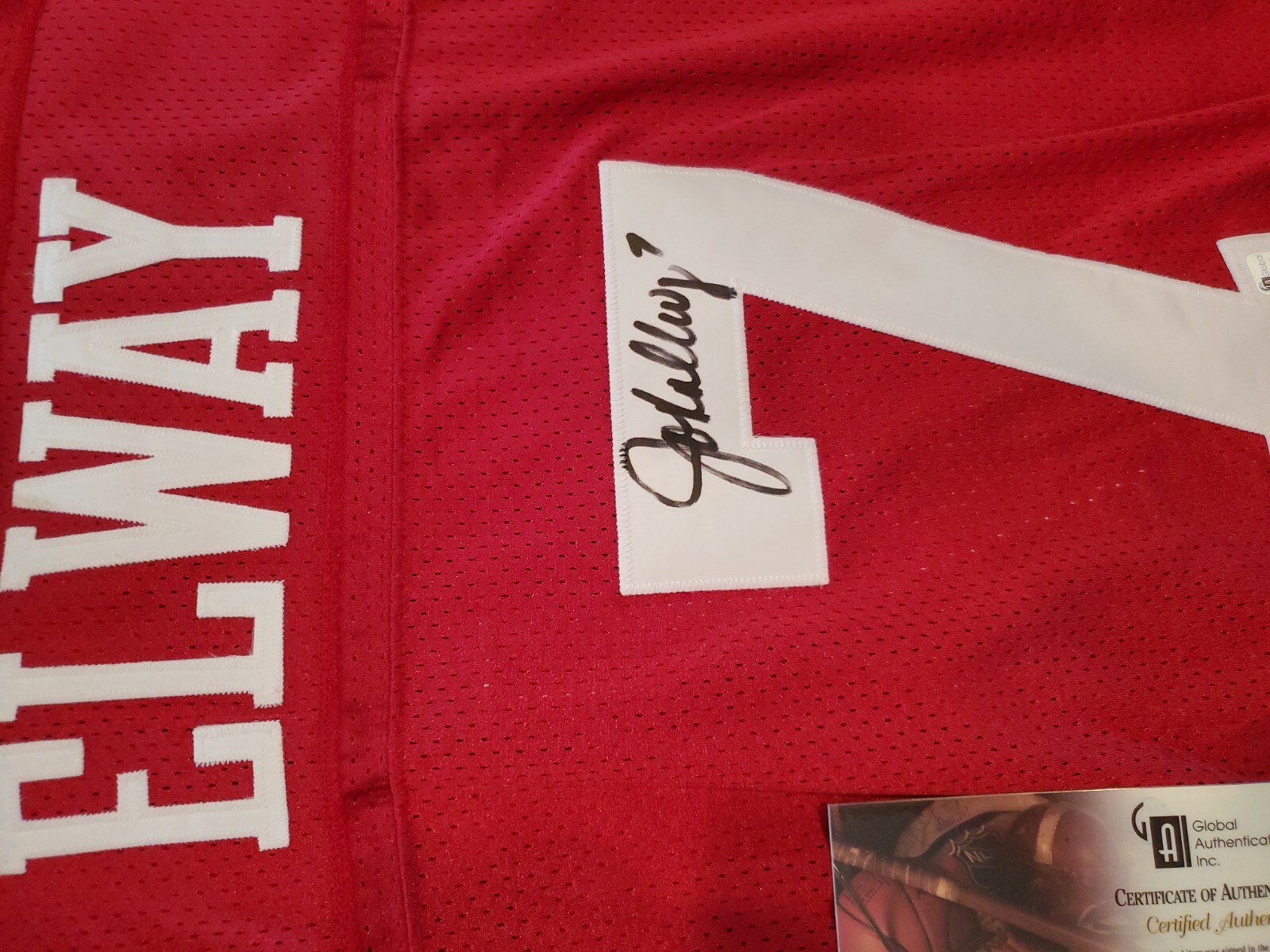 John Elway Autographed Signed Stanford Cardinals STANFORD JERSEY-GLOBAL&MOUNTED MEMORIES 
