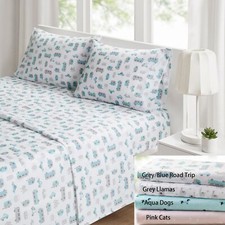Set lenzuola lisce ultra morbide stampate tasca profonda novità design intelligente
