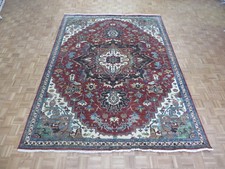 8'10 x 12 Hand Knotted Rust Red Fine Persian Serapi Heriz Oriental Rug G6949