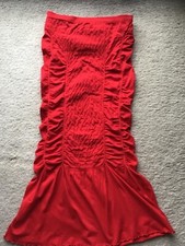 Guess red ruched tube dress M/L Marciano jeans top jacket skirt