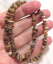 5mm Natural Abalone Chips, Smooth Polished Edges, 16" Strand