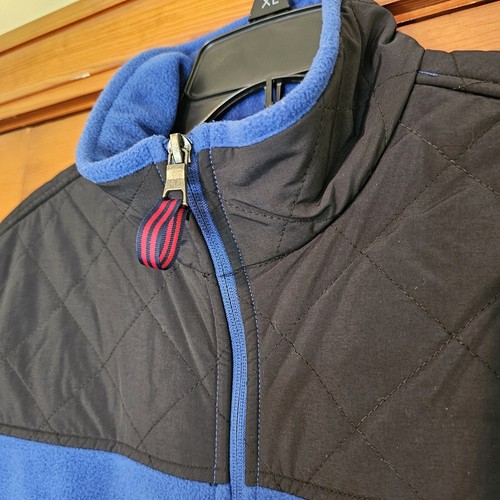 BASS mens Vest Full Zip Blue, Pockets, Size Large Fleece - Picture 3 of 11