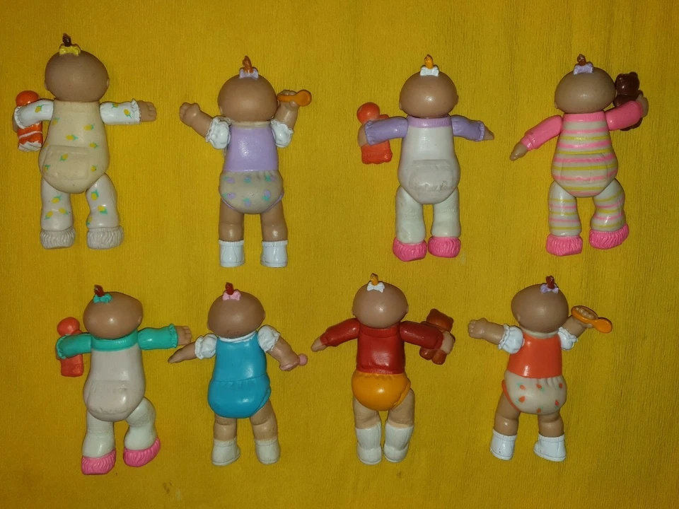 8 Bamboline CABBAGE PATCH KIDS GIG MILLE MOSSE BEBE'CIUFFO 4"set1984 FIGURE DOLL - Immagine 4 di 4