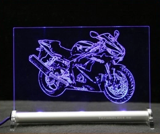 R6 als Gravur auf LED-Schild Leuchtschild Bike Motorrad - Bild 1 von 1