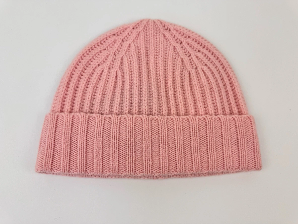 LELE SADOUGHI Beanie Hat Womens Pink Ribbed All Over Pearl Stretch Cuff $175 Lululemon Cotton Crochet Bucket Hat Pink Organza / Light Ivory main image 3