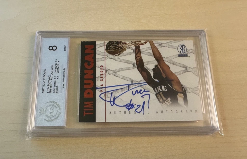 Tim Duncan 1997 Score Board Certified On Card Autograph Red Edition *SIGNED* - Image 2 of 4