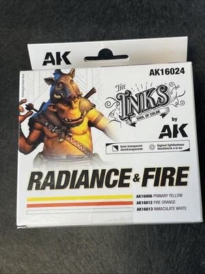 AK Interactive AK16024 Inks Colors Set (3)  Radiance & Fire 