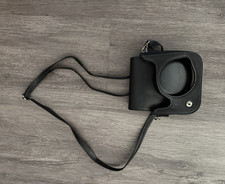 Black Synthetic Leather Universal Camera Case with Strap, 5 x 2.5 in