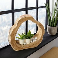 "Deko-Objekt \"Artwork\" Aus Holz Unikat, Holzdeko Skulptur Baumscheibe Schale"
