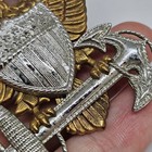 WWII Gold & Silver USCG Coast Guard Officer Barracks Hat Badge by Vanguard — photo 3