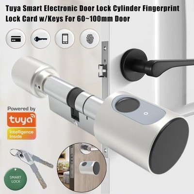 Tuya App Keyless Smart Lock Cylinder Finger prints Remote Control Lock 60-90mm~