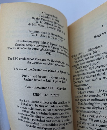 Doctor Who Target PB - Time and the Rani - No. 127 Unread Copy - Picture 6 of 9