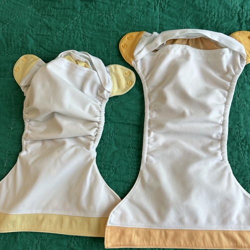 Lot 12 Cloth Diapers Unisex Solid Colors Alva Baby Bum Genius Kawaii 8 Inserts - Picture 11 of 21
