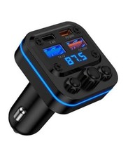 Bluetooth Fm Transmitter for Car, Fast Charging, Blue Car Charger Transmitter