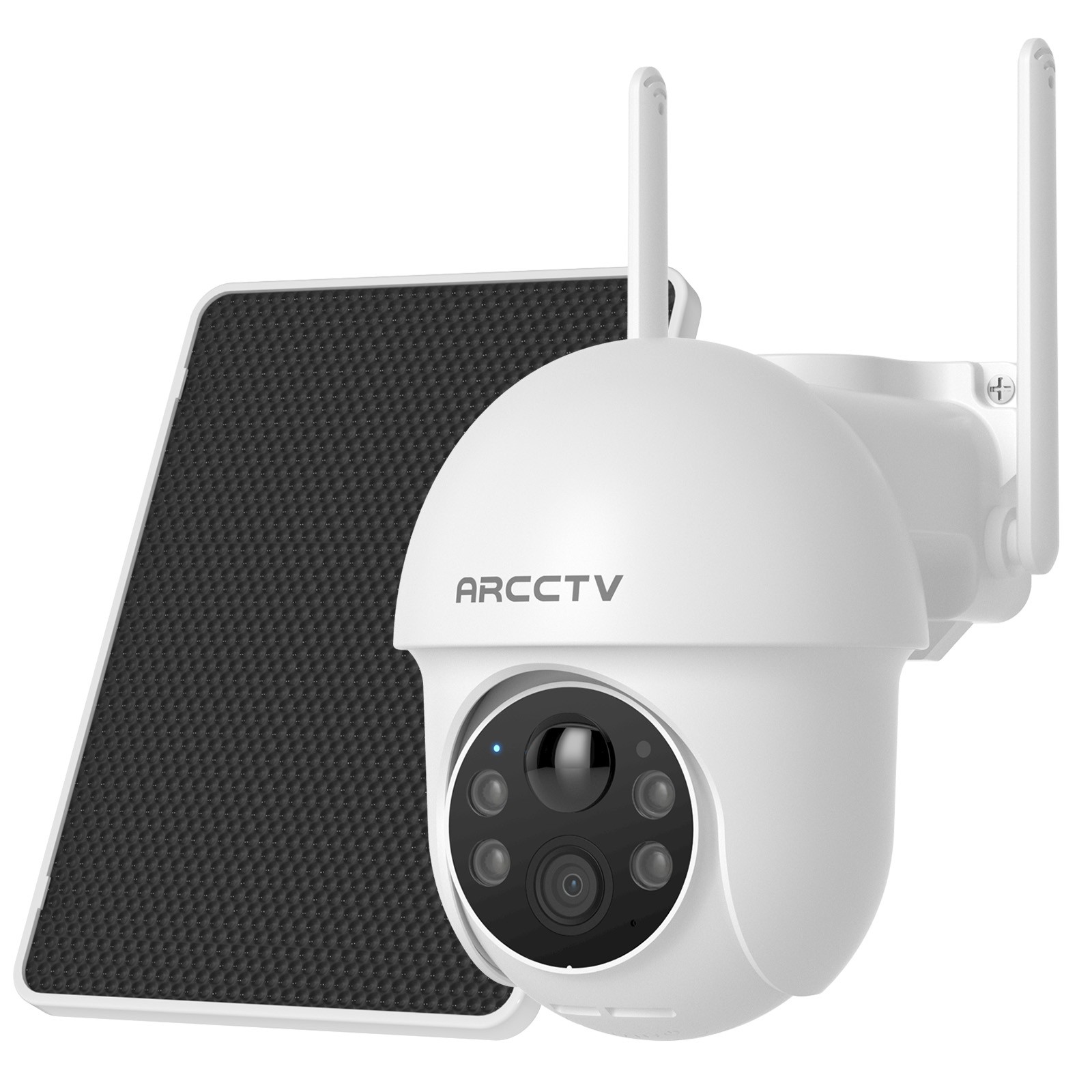 4MP HD Solar-Powered 360°PTZ Outdoor Security Camera Wireless Color Night Vision