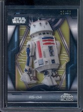 2025 Topps Chrome Black Star Wars DROID SHAOWBOX R4-D4 Gold /50 Refractor A3C