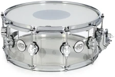 DW Design Series Acrylic Snare Drum - 6 inches x 14 inches, Clear