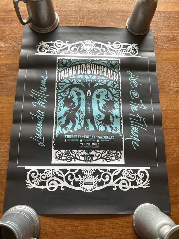 LUCINDA WILLIAMS Live At The Filmore  poster original record store promo 2005