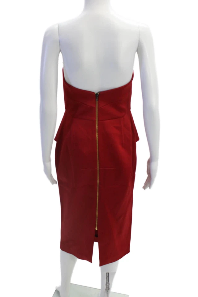 Vestido lápiz ceñido al cuerpo rojo edición limitada para mujer Net-A-Porter talla 8 Foto 3 de 4