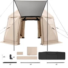 Uimoso 13-Sided Pop-Up Gazebo Tent with Screen, 12 x 12 ft for 8-10 People