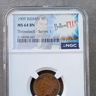1909 Indian Head Small Cent MS 64 BN NGC Bronze Philadelphia