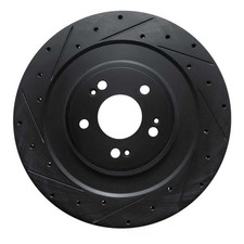 DFC Brake Rotor - Drilled And Slotted - Black fits 2021 Genesis G80  DFC
