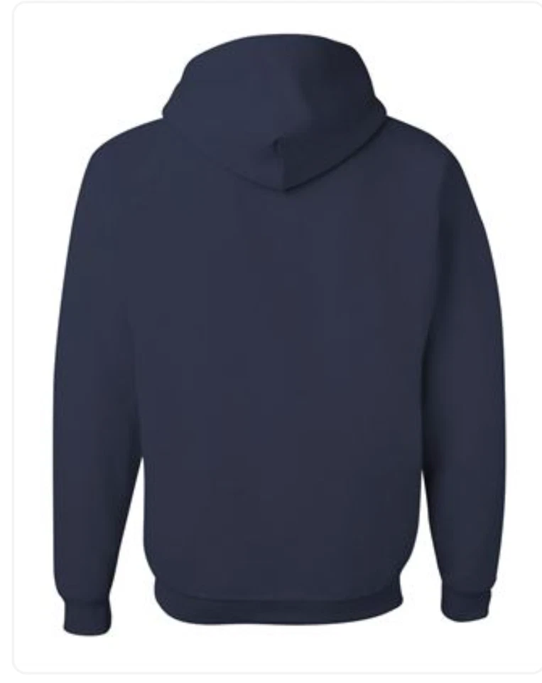 SLICKLINE FISHING Logo Heavy Blend Long Sleeve Navy Hoodie LARGE FREE SHIP!! - Image 2 of 2