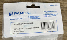 Pamex BGBBL-1236C 36" x 1-1/2" Grab Bar w/ Concealed Screws - Matte Black *READ*